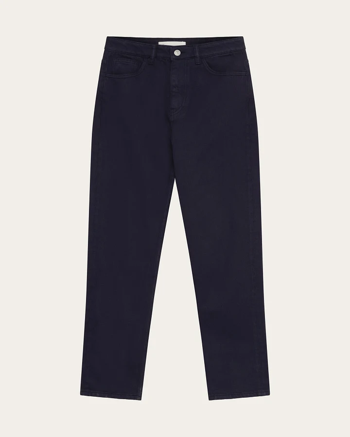 KnowledgeCotton Apparel Damen vegan Hose Stella Slim Twill Night Sky