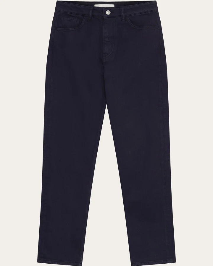 KnowledgeCotton Apparel Damen vegan Hose Stella Slim Twill Night Sky
