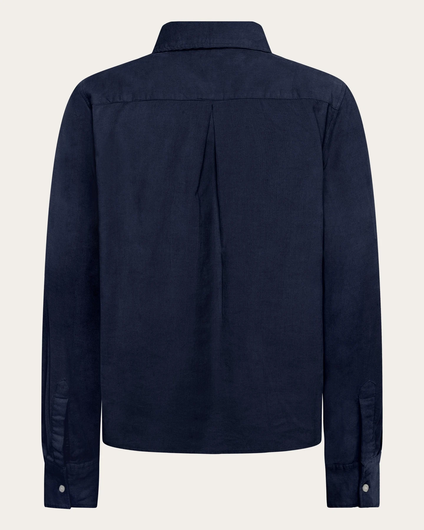 KnowledgeCotton Apparel Damen vegan Hemd Damen Corduroy Total Eclipse Navy – Ansicht 2