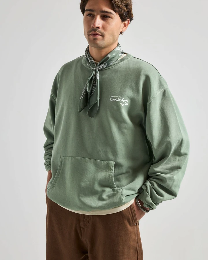 Trendsplant Herren vegan Pullover The Garage Hecke Grün