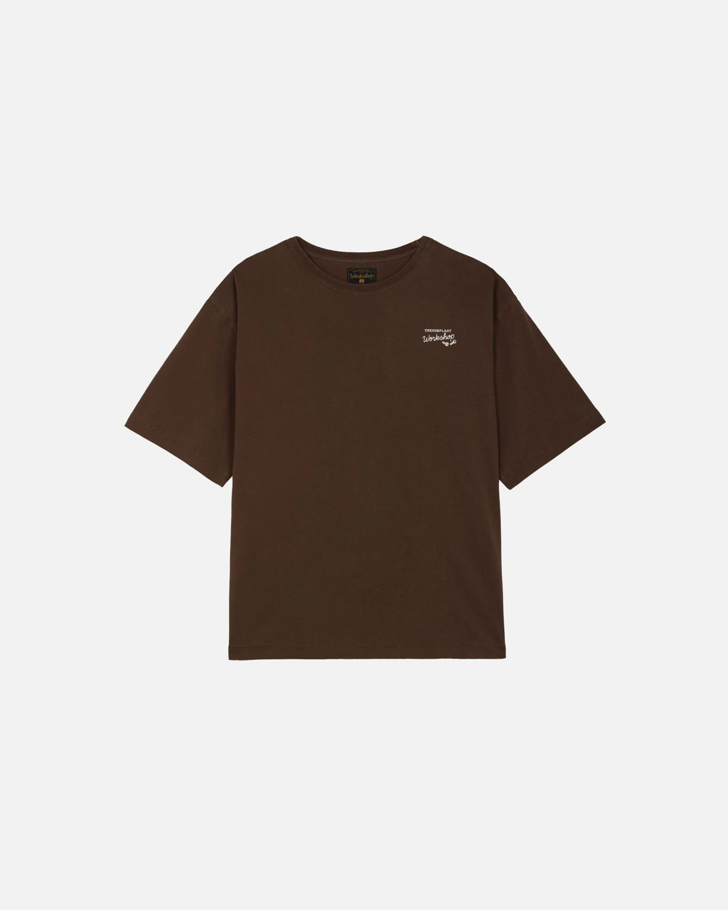 Trendsplant Herren vegan T-Shirt Bank Oversized Sattelbraun – Ansicht 2
