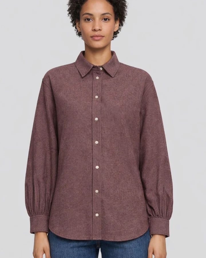 Bluse Flannel Rot