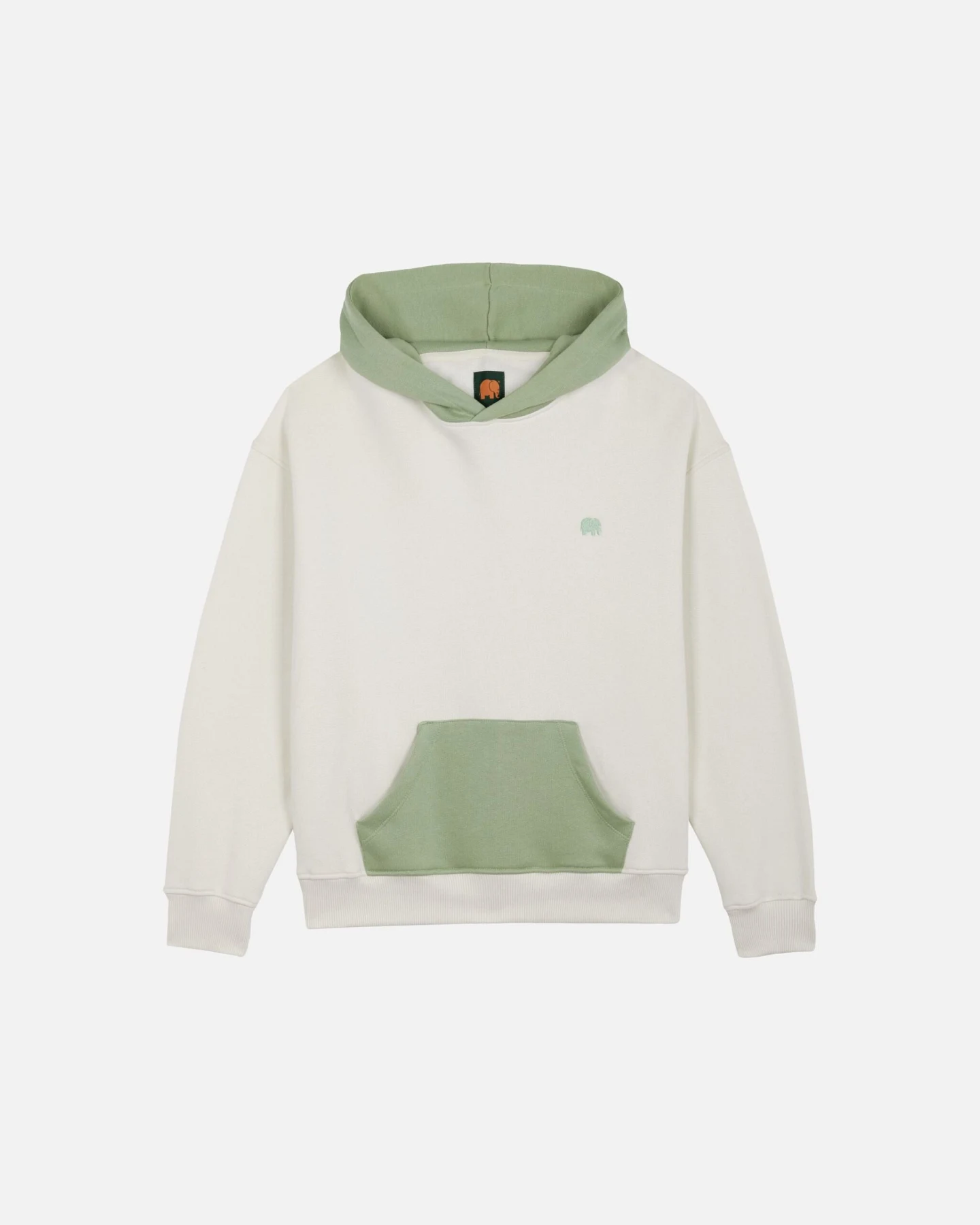 Trendsplant Damen vegan Hoodie Oversized Color Block Sea Glass – Ansicht 2