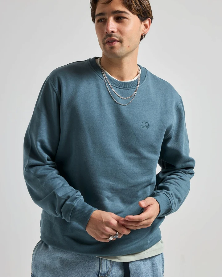 Trendsplant Herren vegan Sweatshirt Essential Deep Spruce Teal