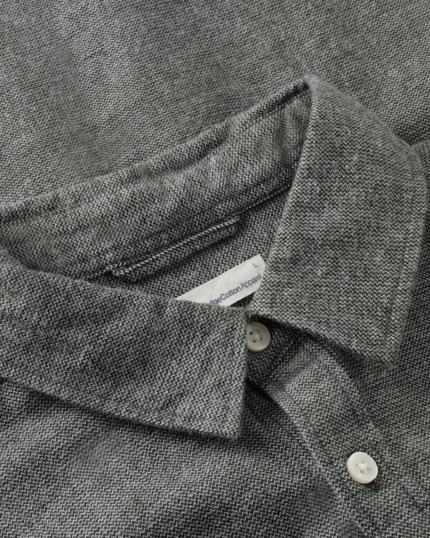 Hemd Fishbone Flannel Grün – Ansicht 2