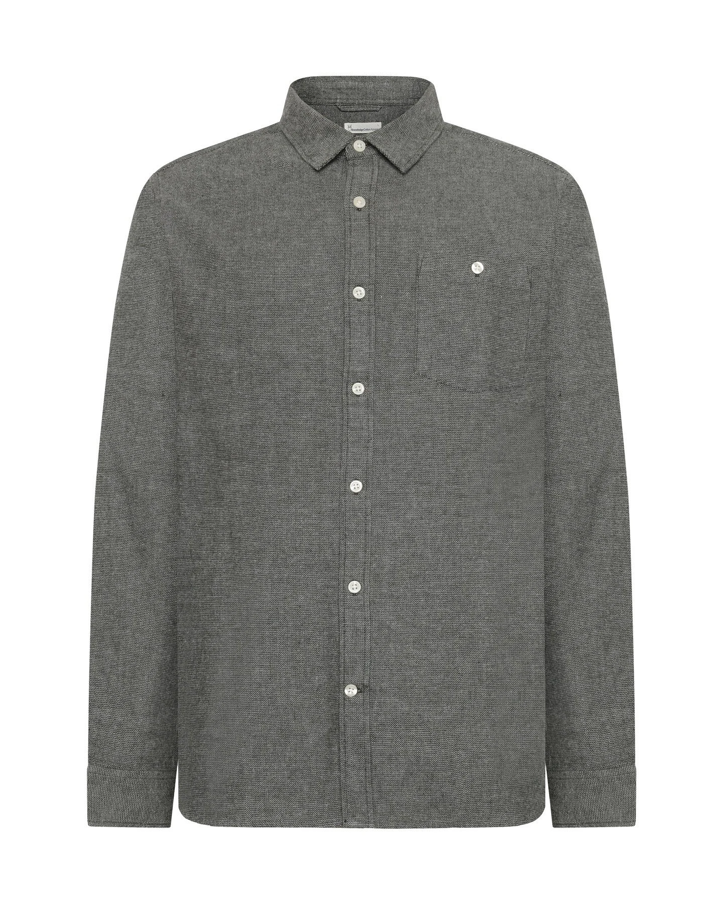 Hemd Fishbone Flannel Grün – Ansicht 3