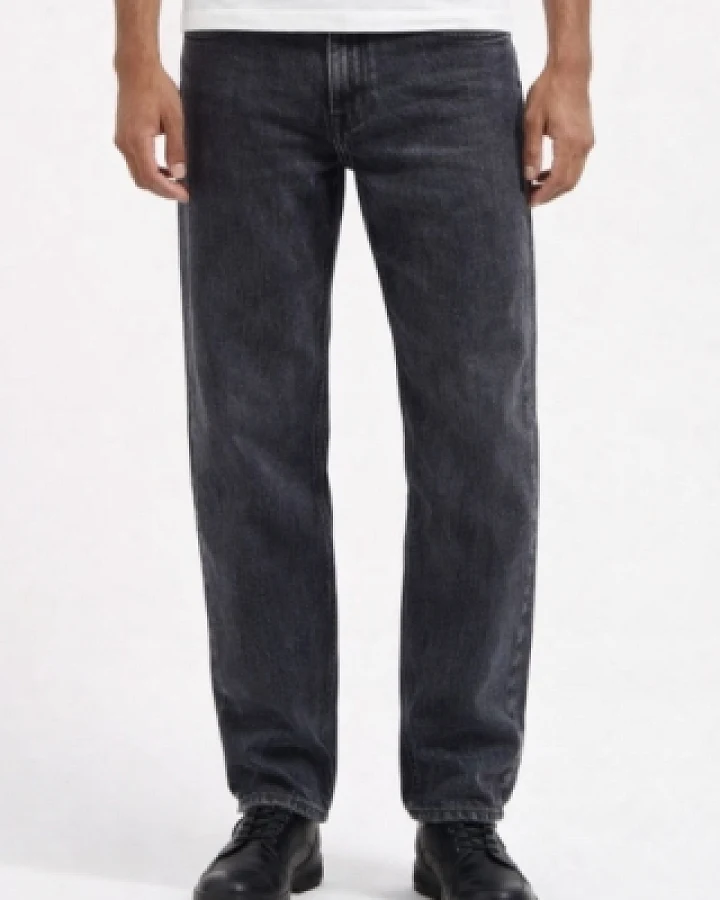 MUD Jeans Herren vegan Jeans Ben Mid Baggy Schwarz Vintage