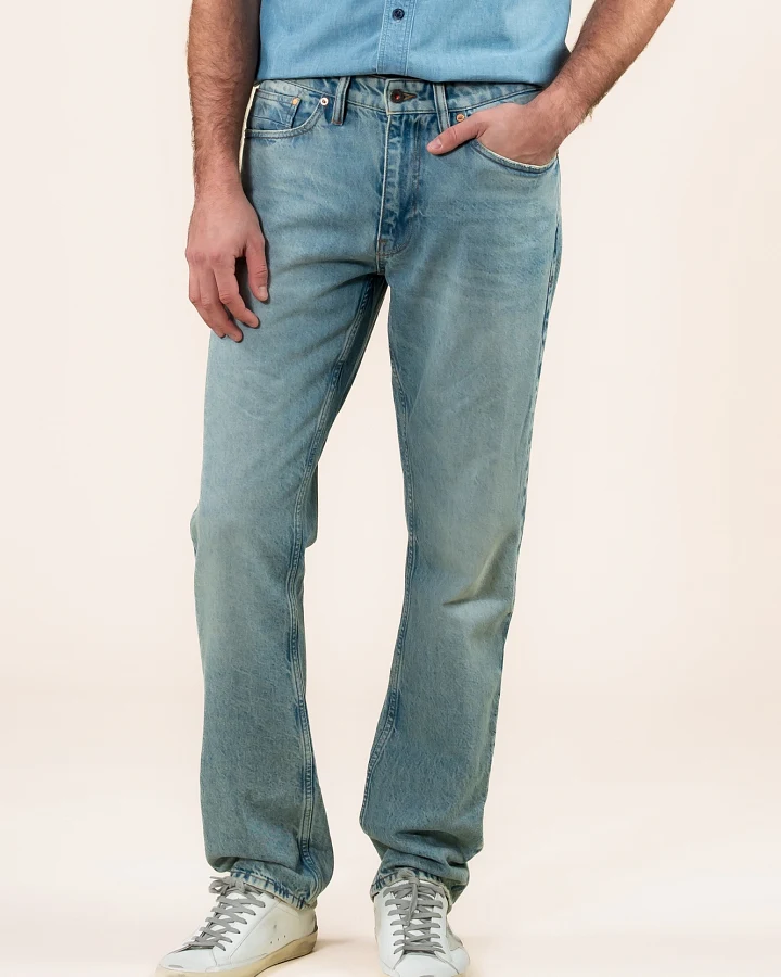 Kuyichi Herren vegan Jeans Scott Regular Vintage Blau