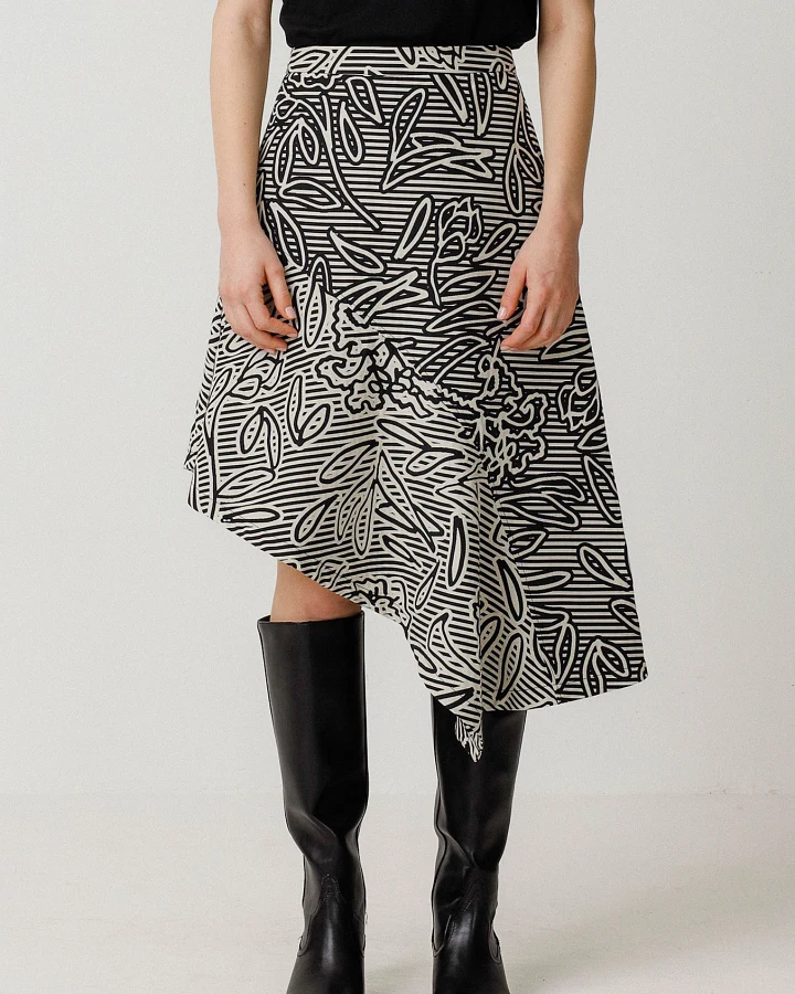 SKFK Damen vegan Rock Nethe Schwarz/Weiß