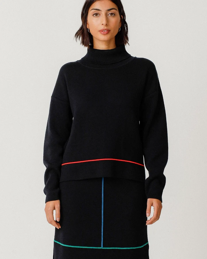 SKFK Damen vegan Pullover Alodi Schwarz