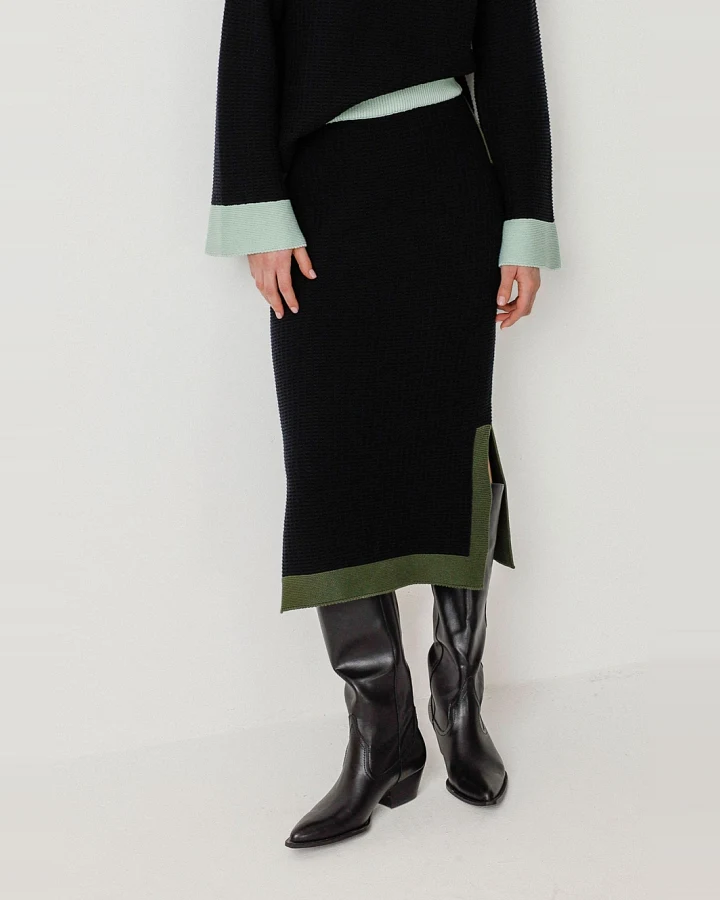 SKFK Damen vegan Rock Gilda Schwarz
