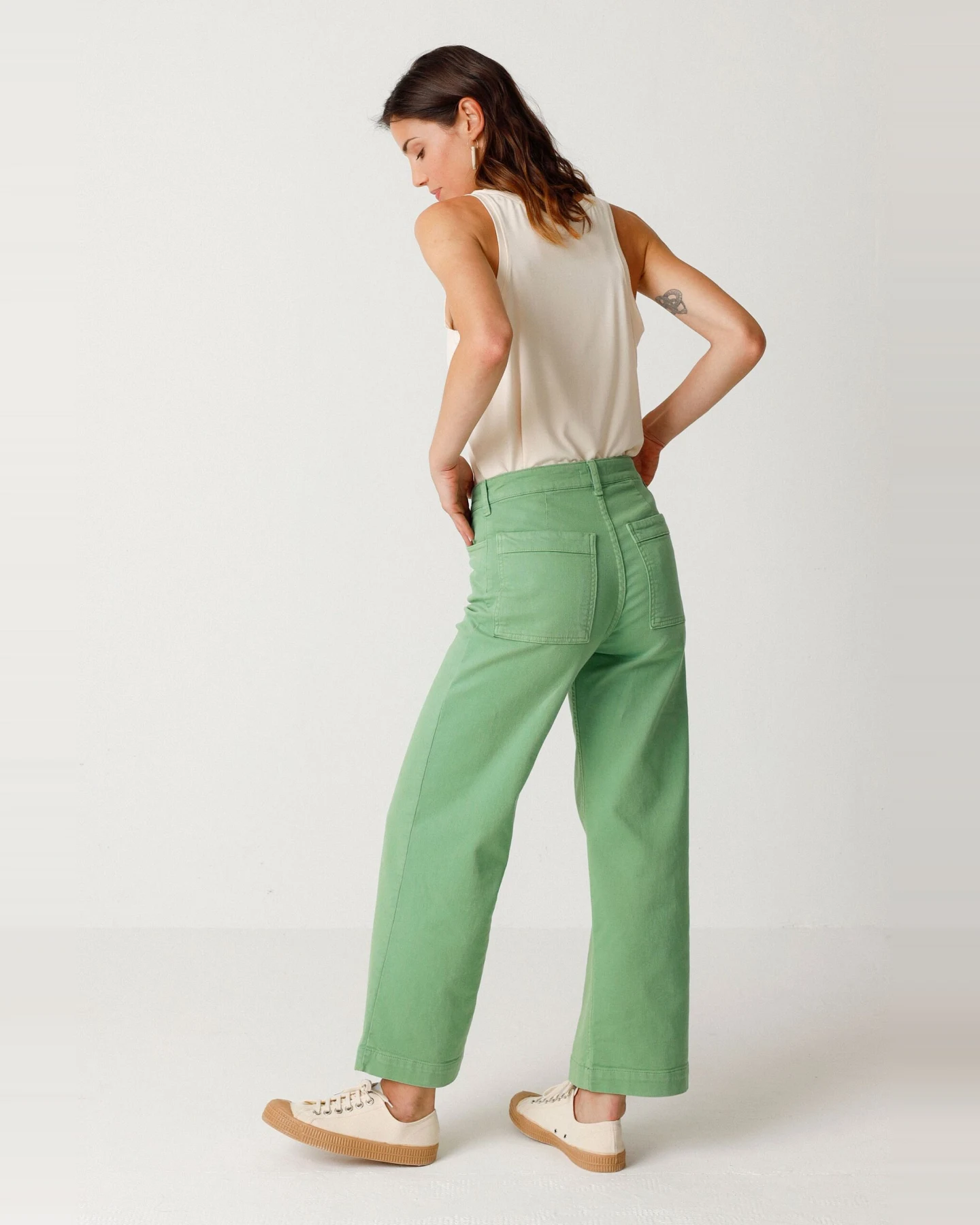 SKFK Damen vegan Hose Ane Green – Ansicht 2