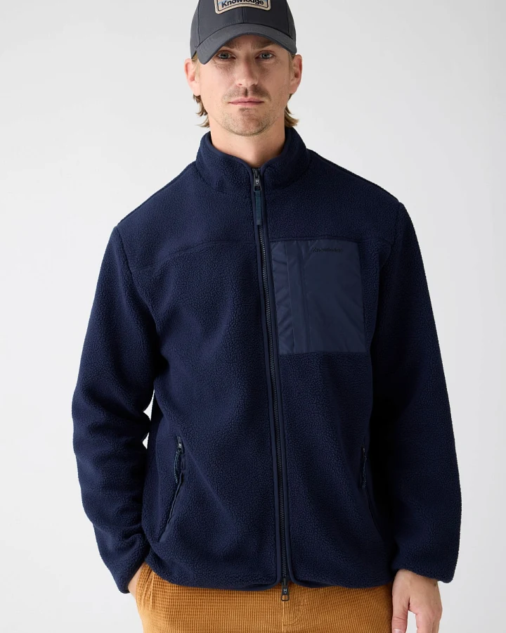 Jacke Fit Zip Fleece Blau