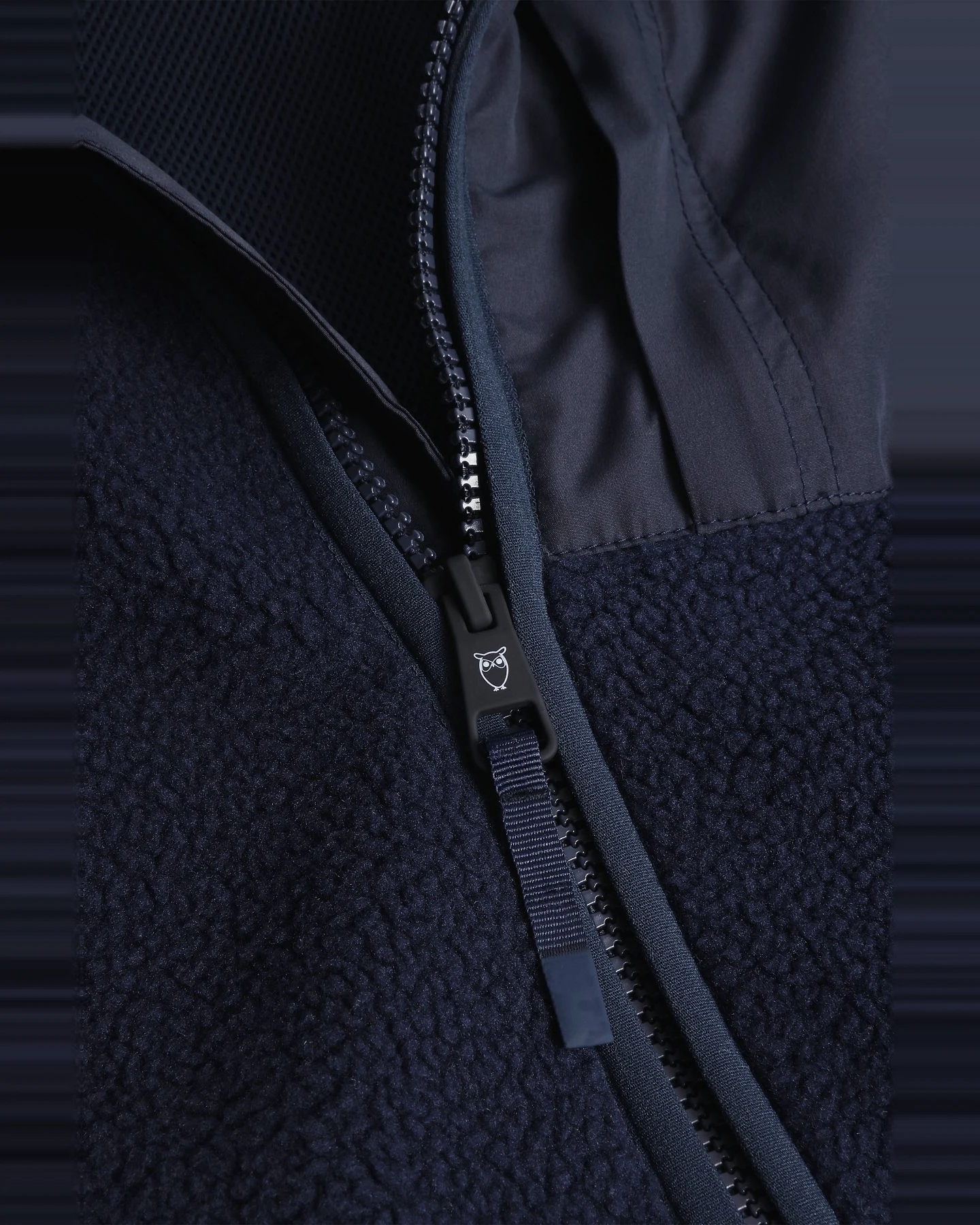 Jacke Fit Zip Fleece Blau – Ansicht 2