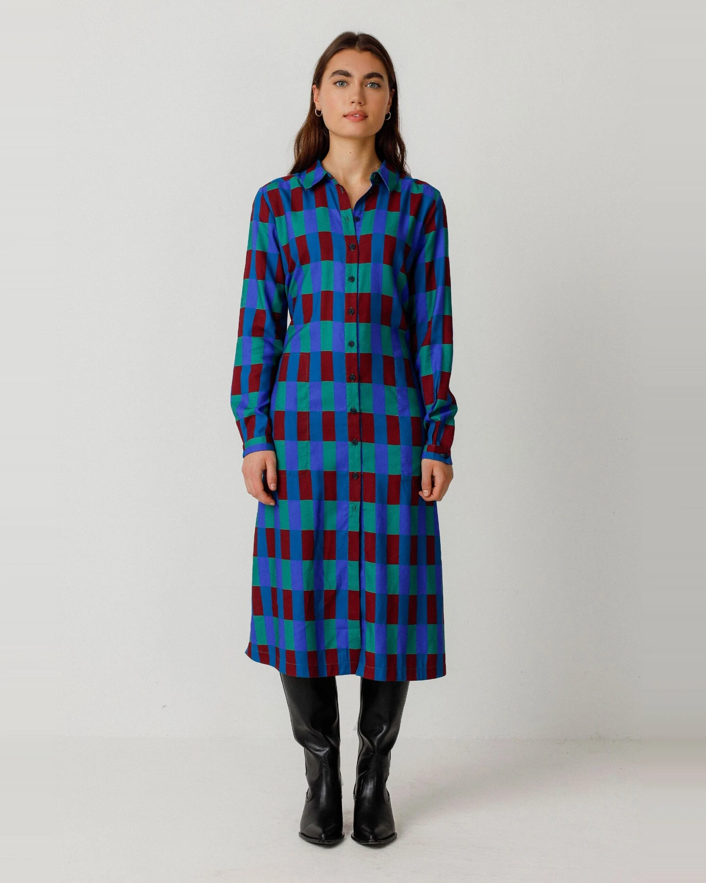 SKFK Damen vegan Kleid Ibane Mehrfarbig – Ansicht 2