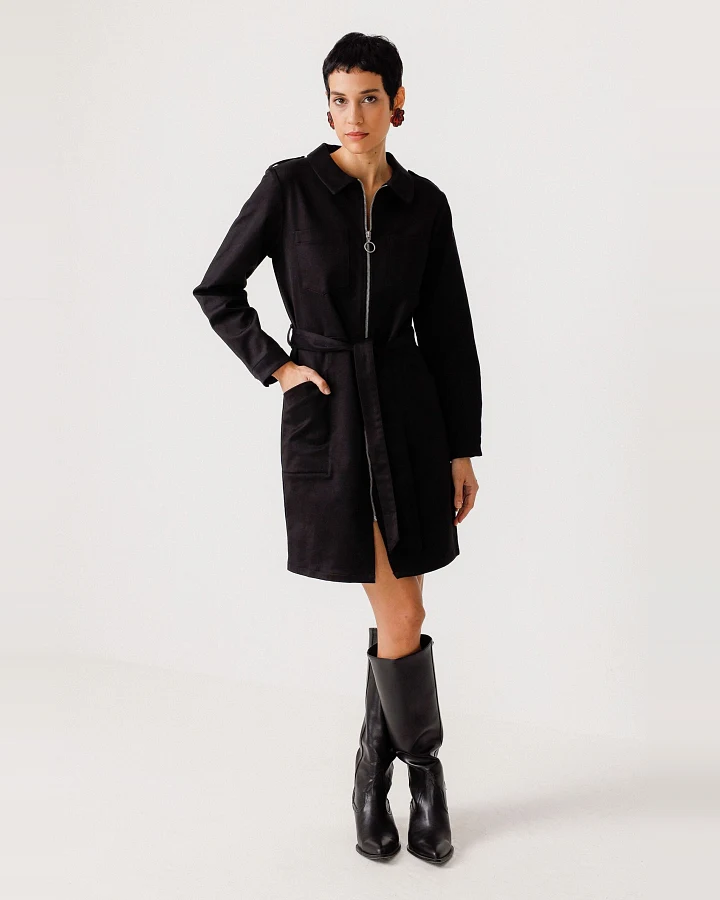 SKFK Damen vegan Kleid Urtse Schwarz