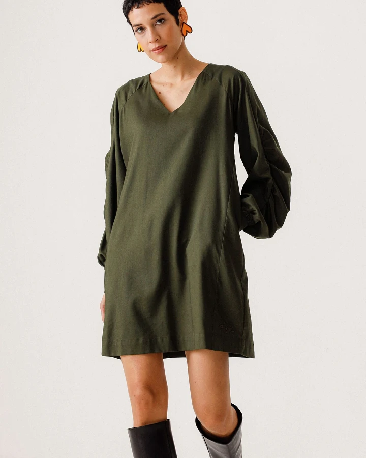 SKFK Damen vegan Kleid Irai Grün