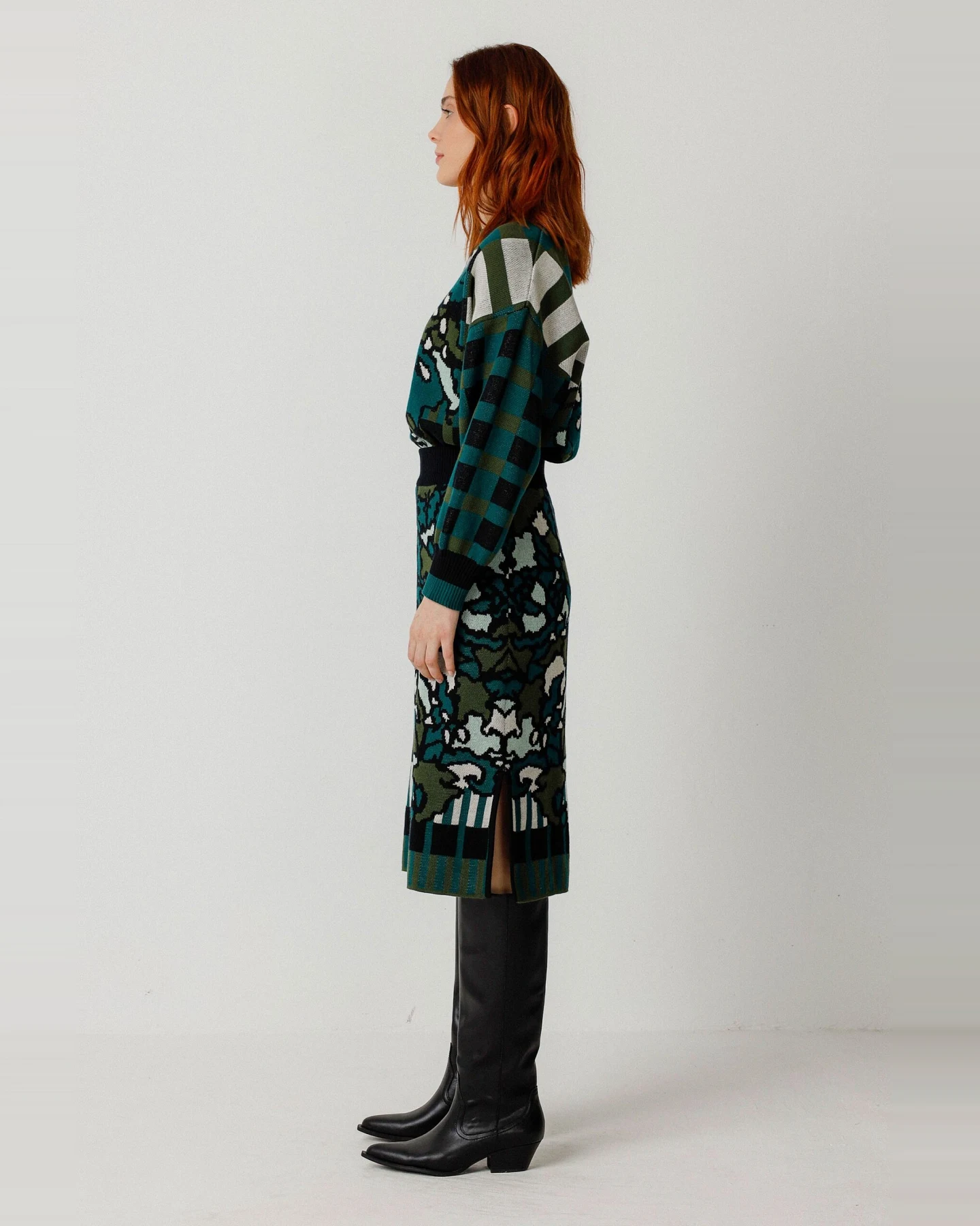 SKFK Damen vegan Strickrock Alda Mehrfarbig – Ansicht 2