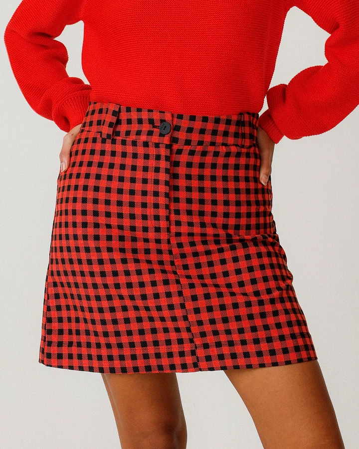 SKFK Damen vegan Rock Bake Rot/Schwarz