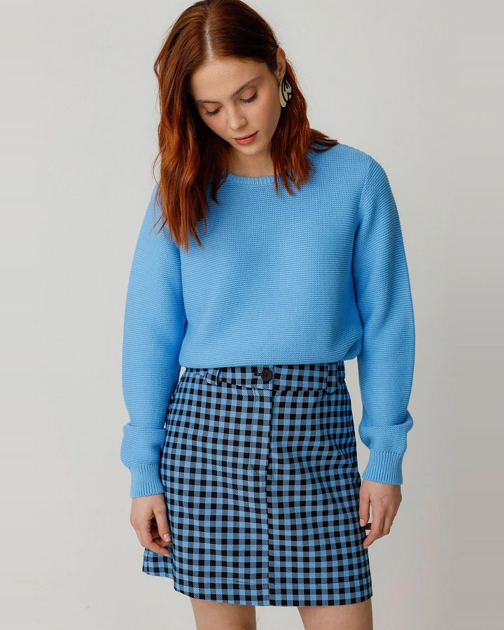 SKFK Damen vegan Pullover Iradi Blau