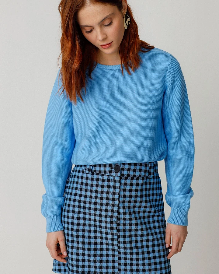SKFK Damen vegan Pullover Iradi Blau