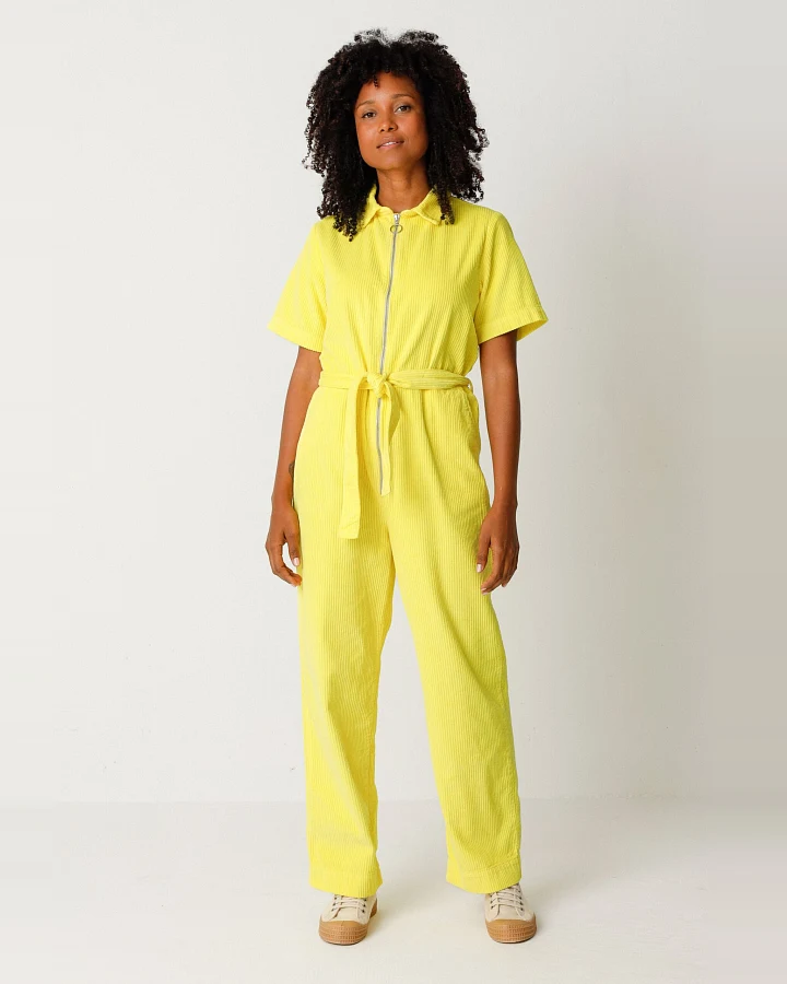 SKFK Damen vegan Jumpsuit Igarne Gelb