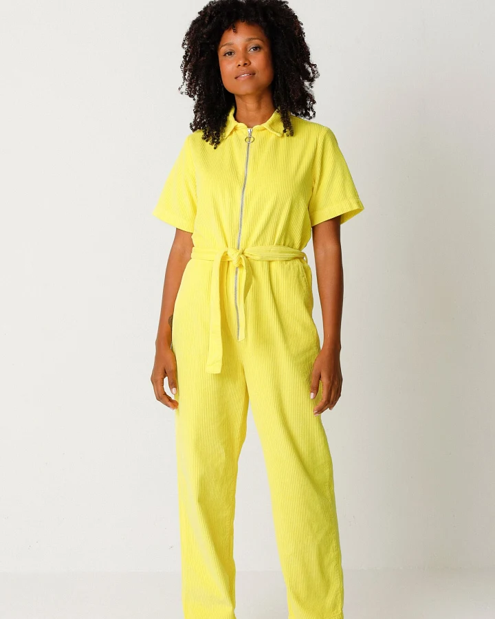 SKFK Damen vegan Jumpsuit Igarne Gelb