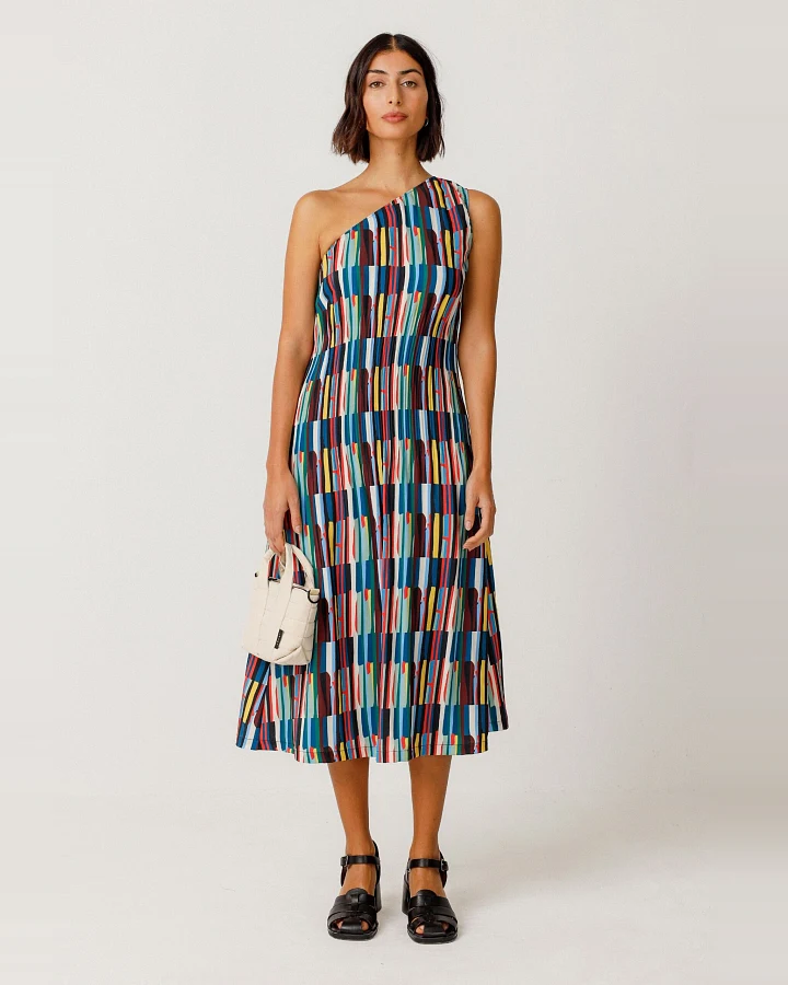 SKFK Damen vegan Kleid Eder Mehrfarbig