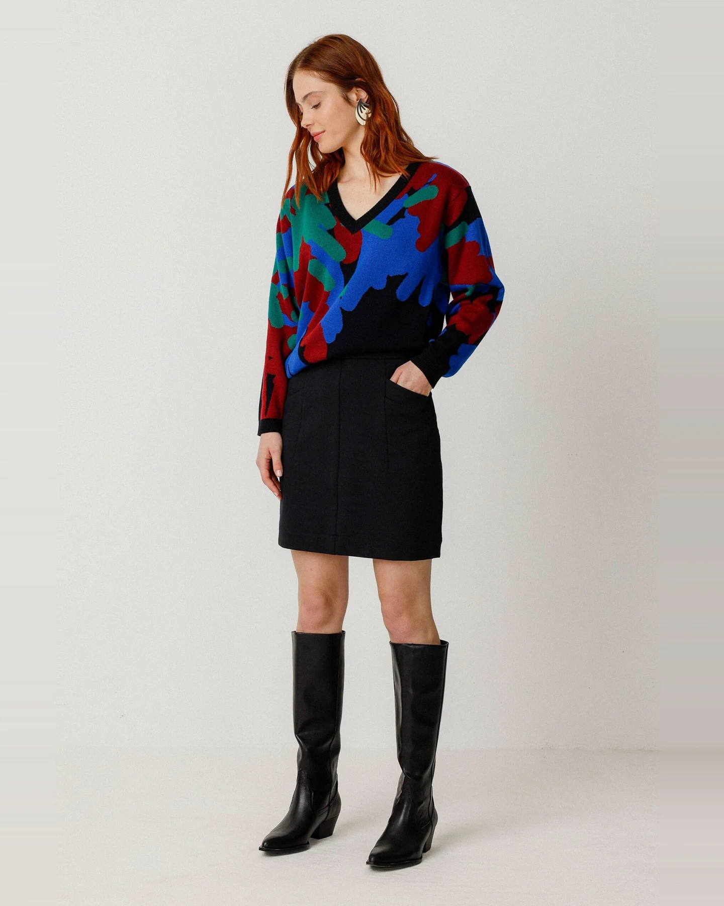 SKFK Damen vegan Rock Amale Schwarz – Ansicht 2