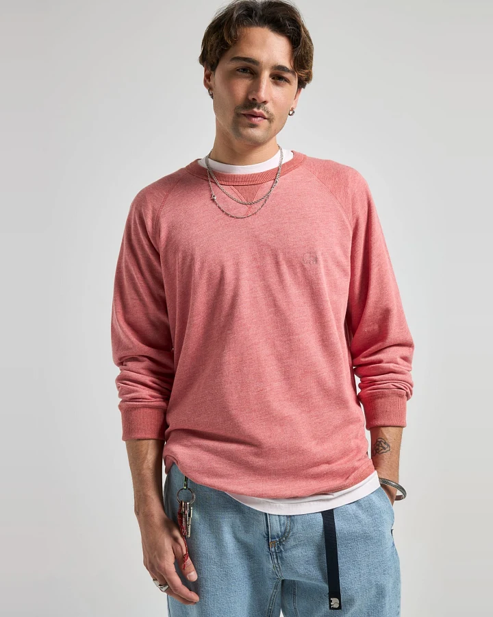 Trendsplant Herren vegan Pullover Essential Lightweight Salziges Rot