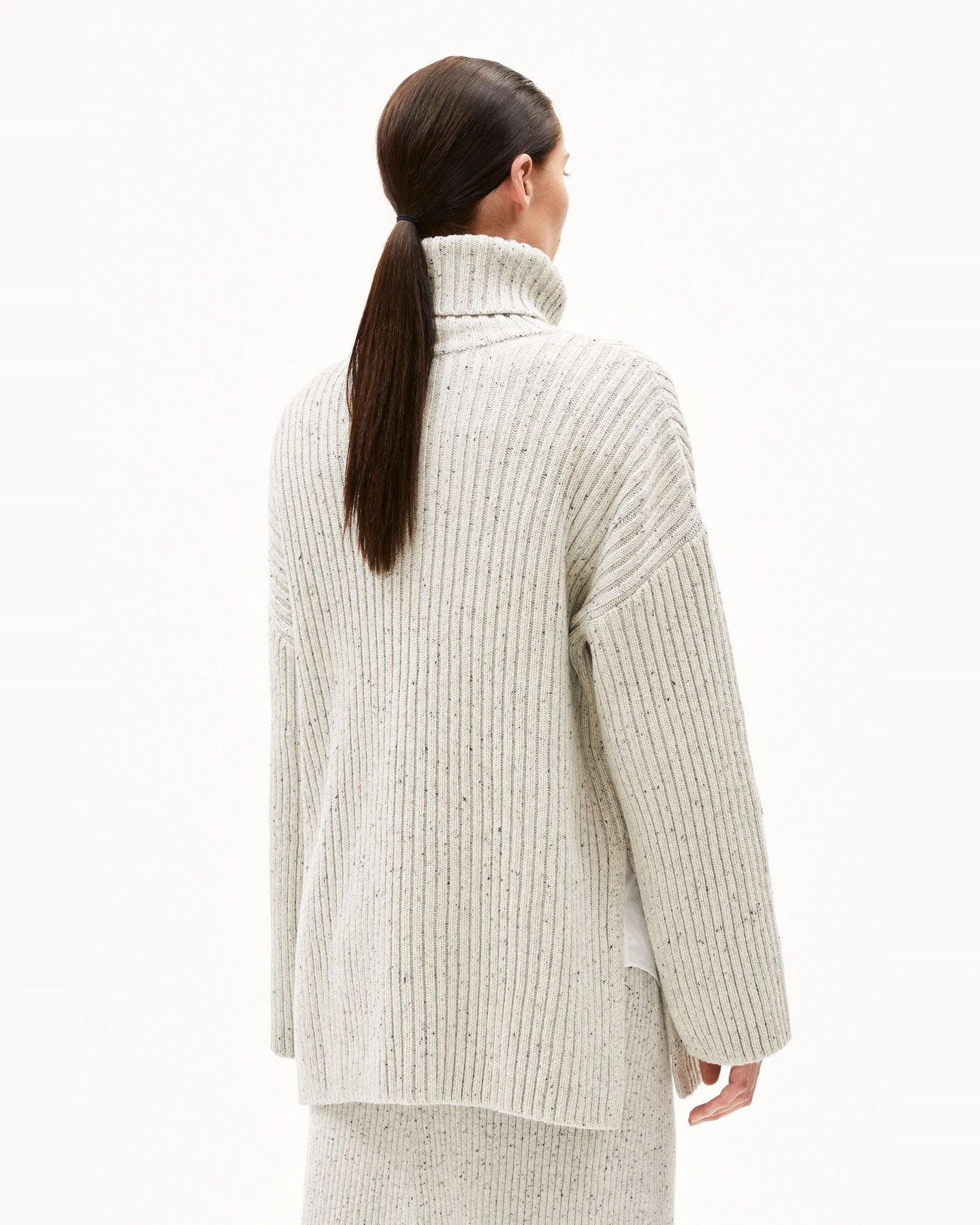 Strickpullover Sabiraa Wollmix Tweed Grau – Ansicht 5