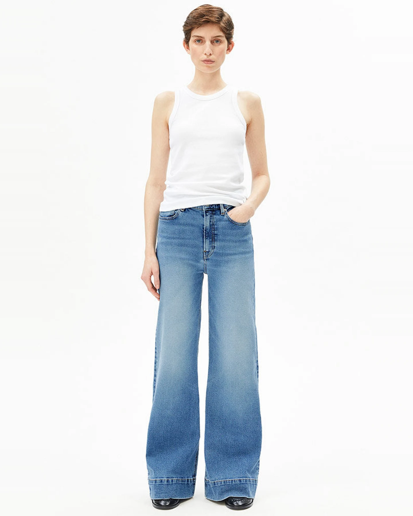 ARMEDANGELS Damen vegan Jeans Weites Bein Murliaa Aufhellen – Ansicht 2