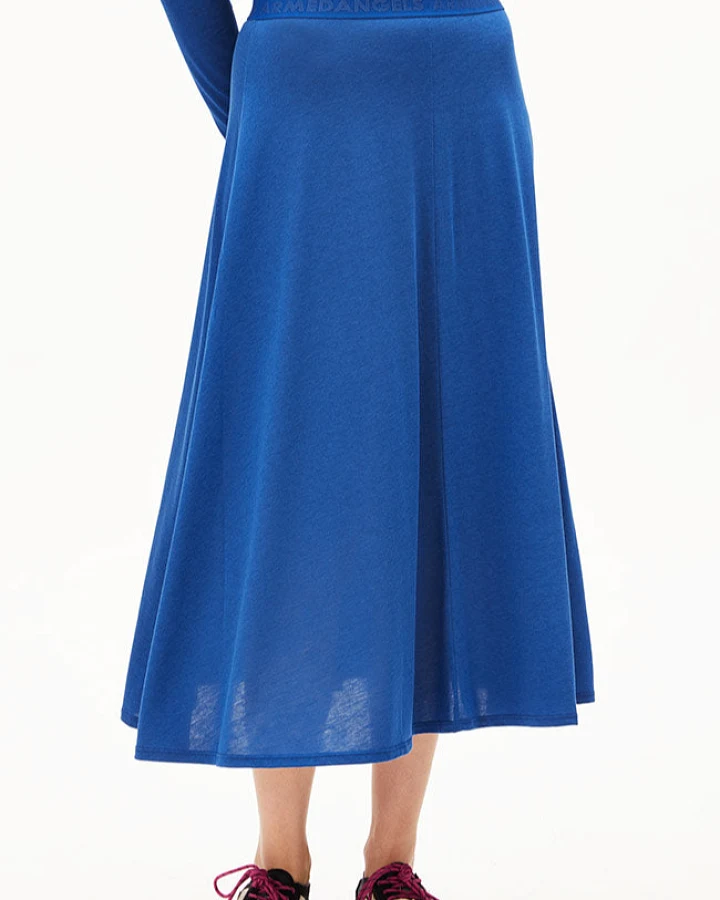 ARMEDANGELS Damen vegan Midirock Ileniaa Laraa Dynamo Blau
