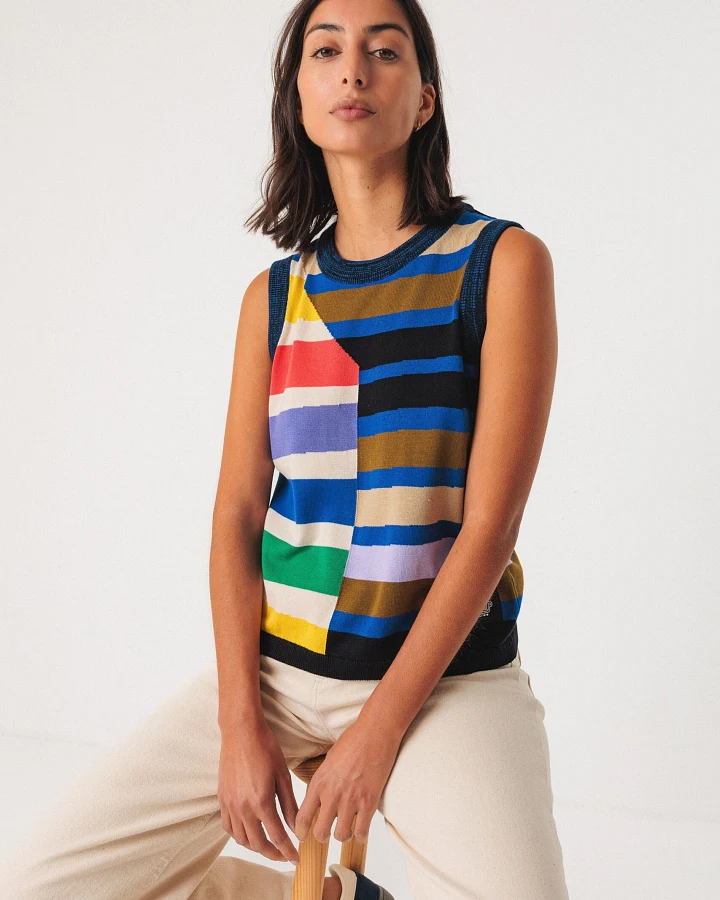 SKFK Damen vegan Top Naiara Mehrfarbig