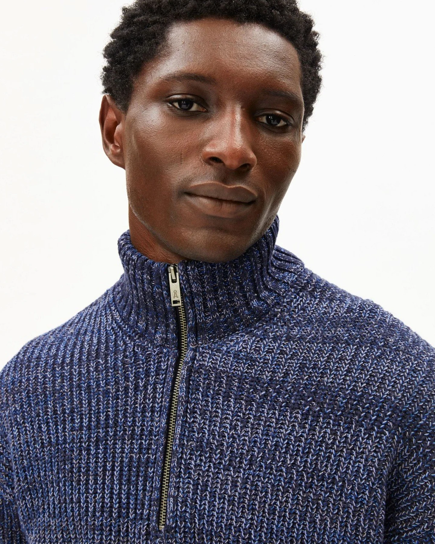 Strickpullover Michaael Mouline Wollmix Blau – Ansicht 3