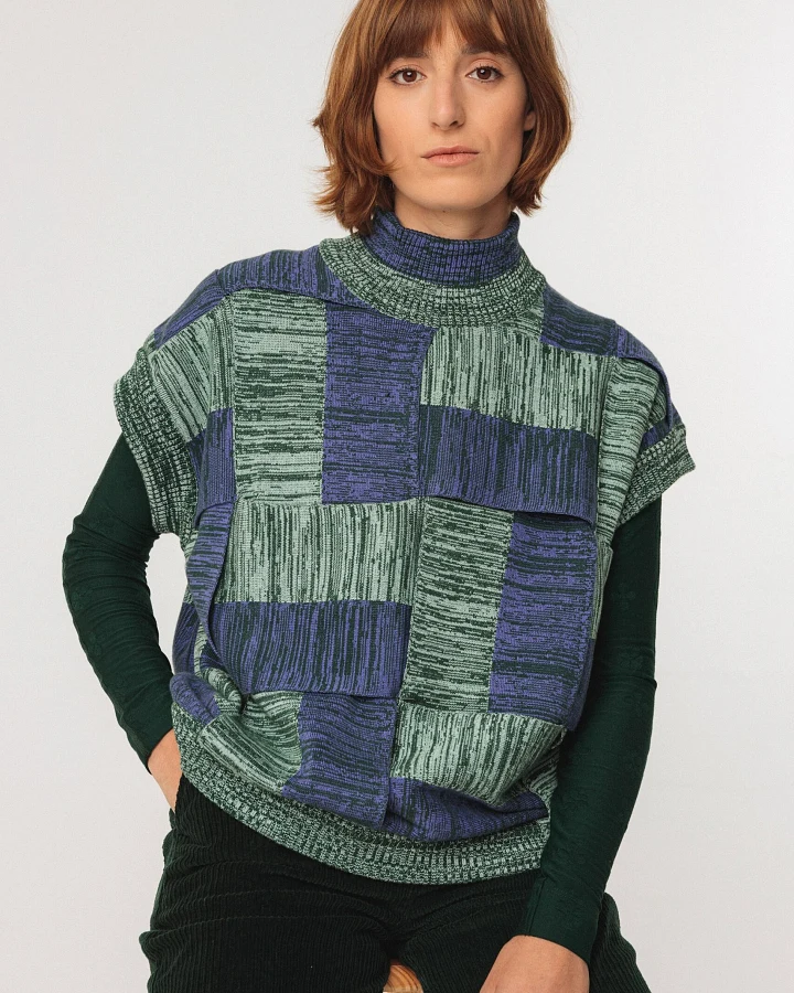 SKFK Damen vegan Pullover Gauna Mehrfarbig
