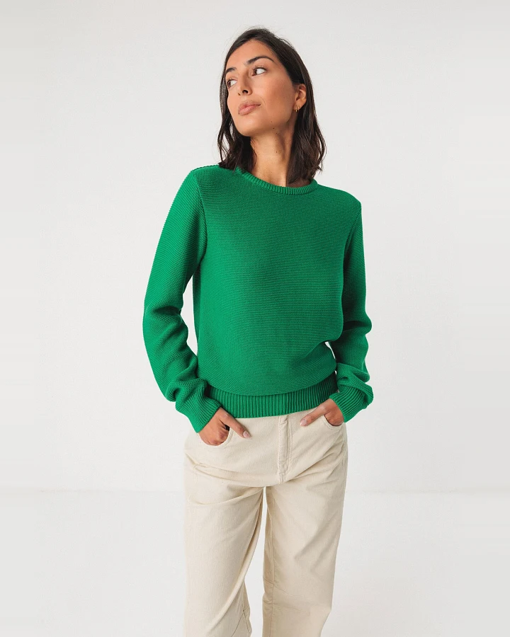 SKFK Damen vegan Pullover Iradi Grün