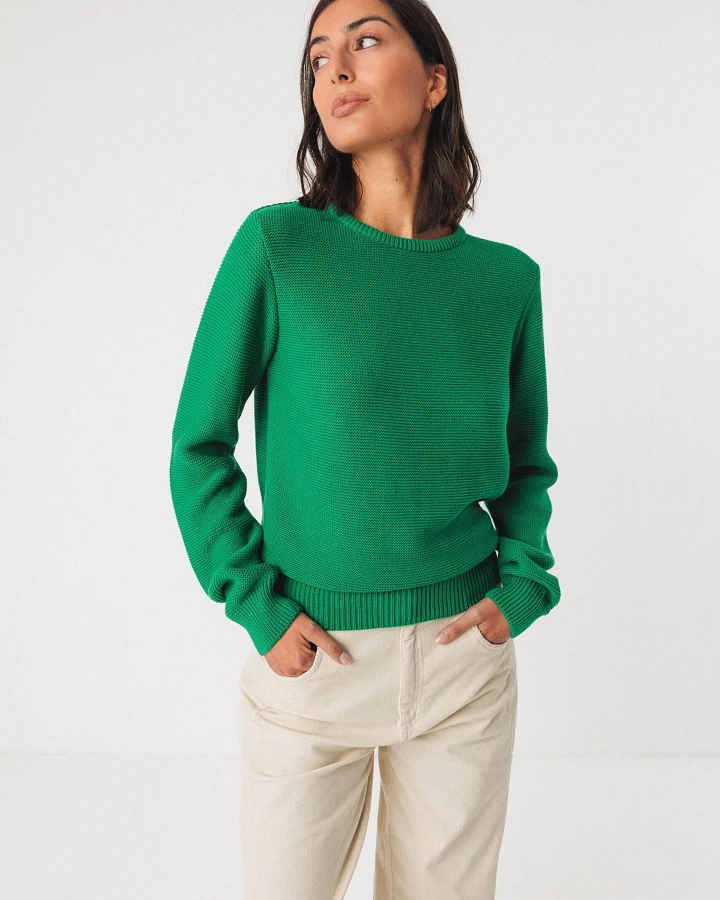 SKFK Damen vegan Pullover Iradi Grün