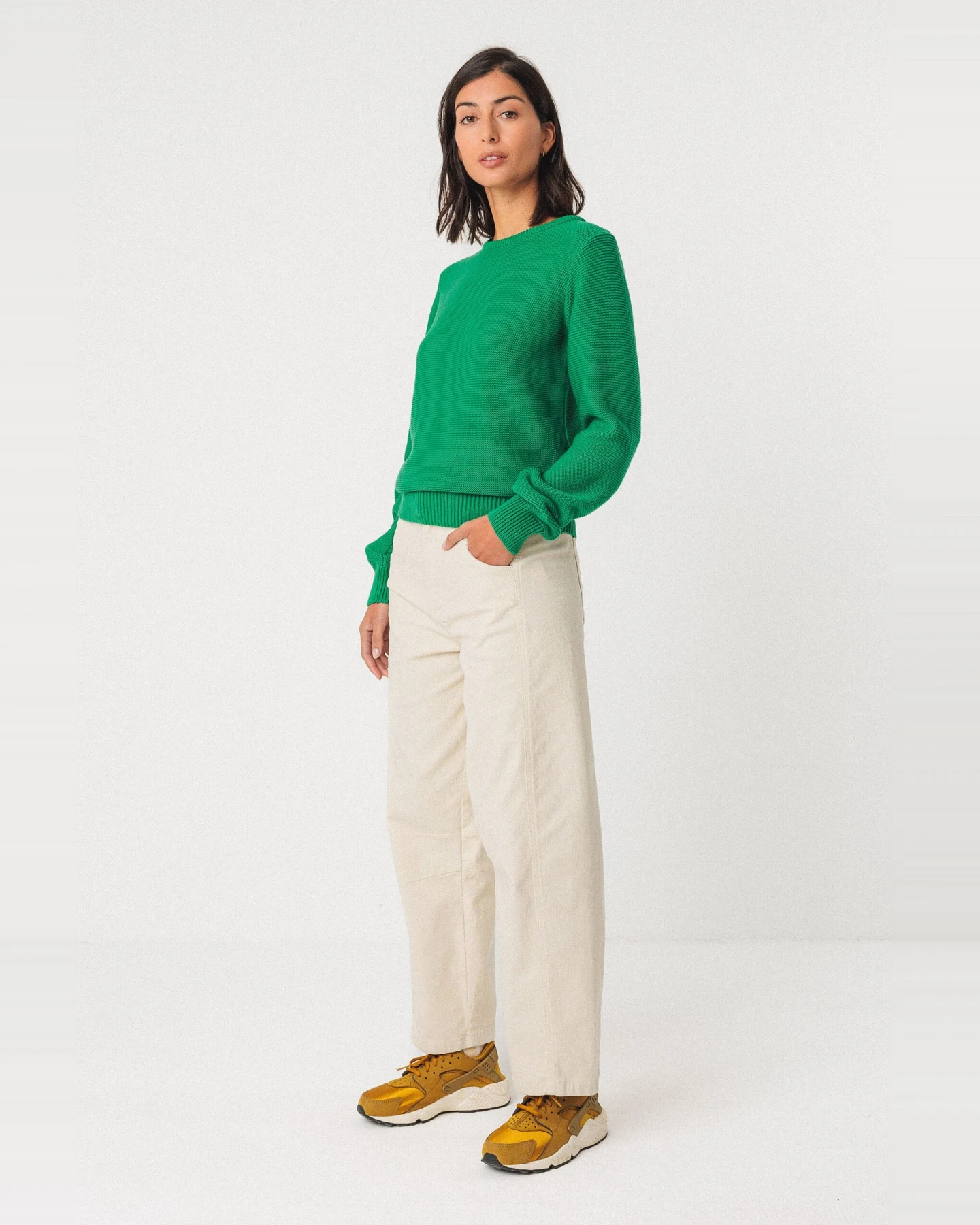 SKFK Damen vegan Pullover Iradi Grün – Ansicht 2