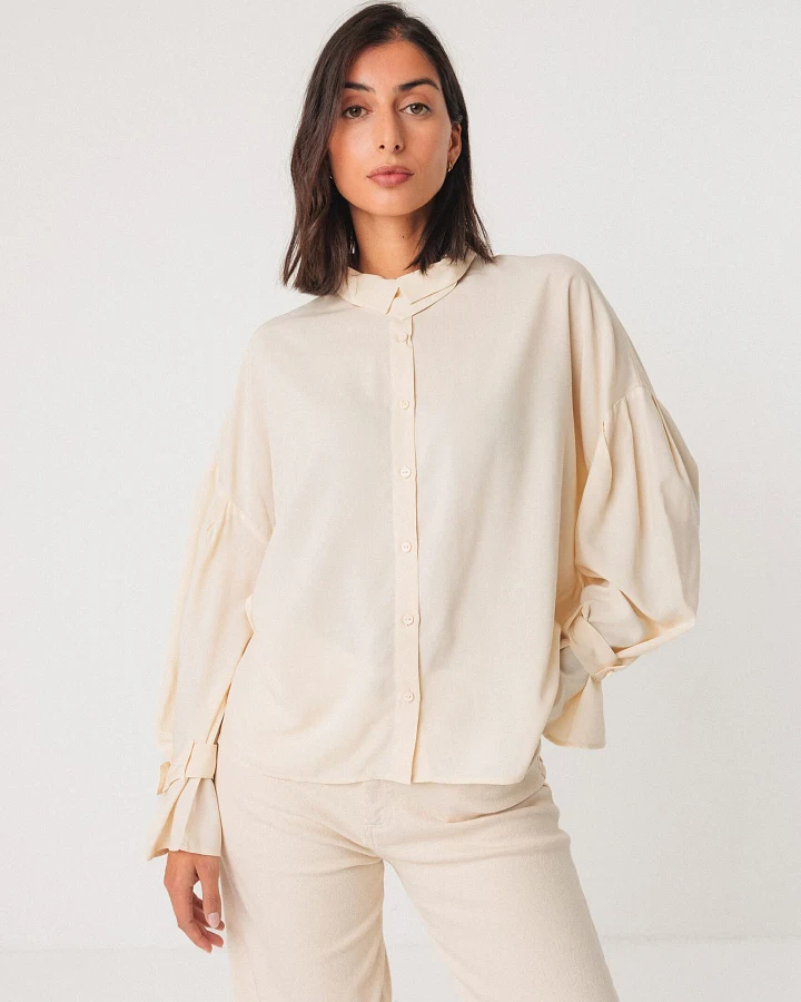 SKFK Damen vegan Hemd Lone Model Beige