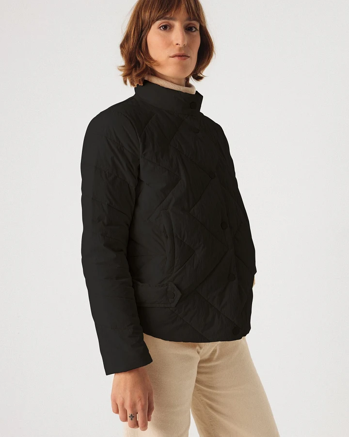 SKFK Damen vegan Jacke Eira Gepolstert Schwarz