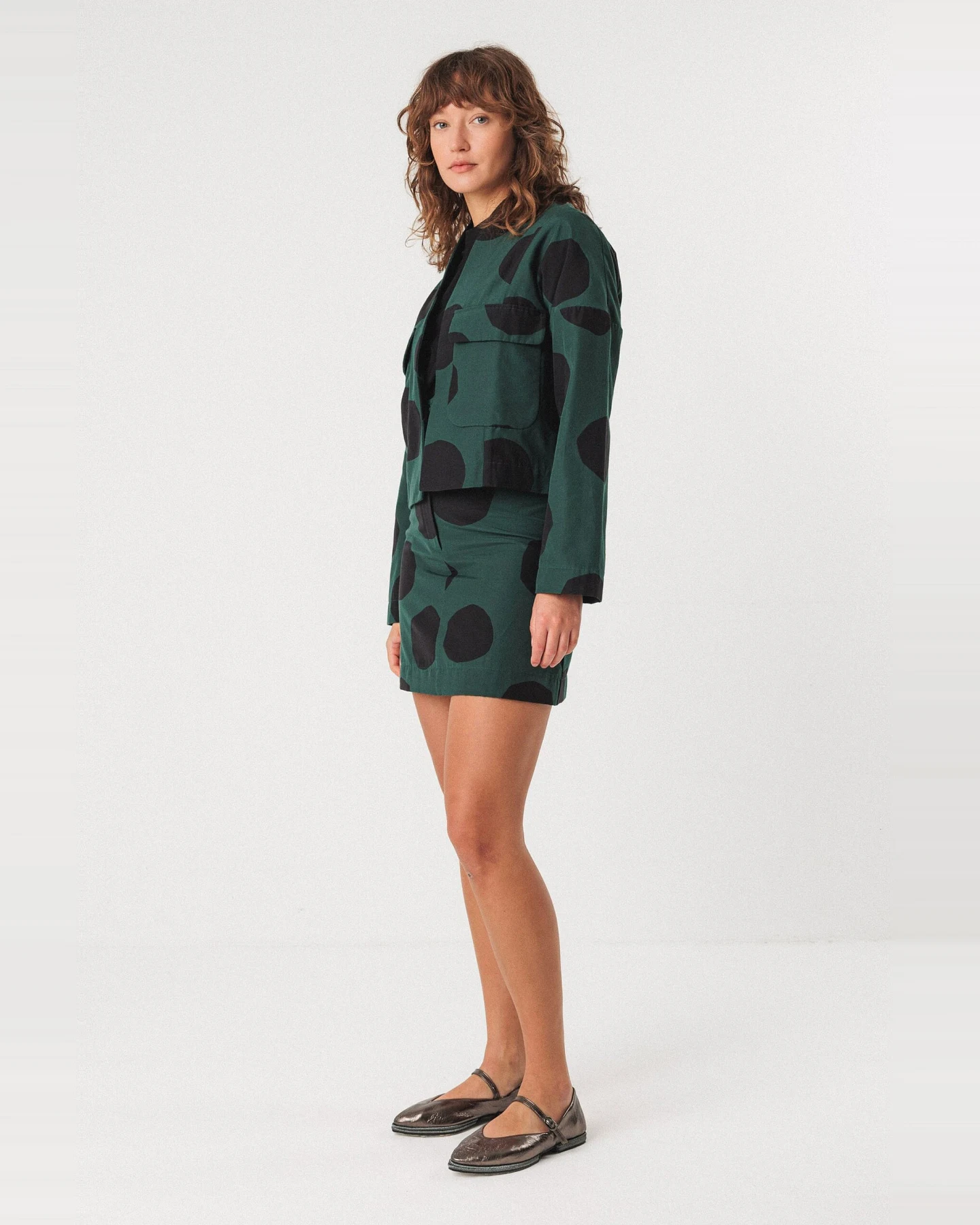 SKFK Damen vegan Jacke Kuntze Kurz Grün/Schwarz – Ansicht 2