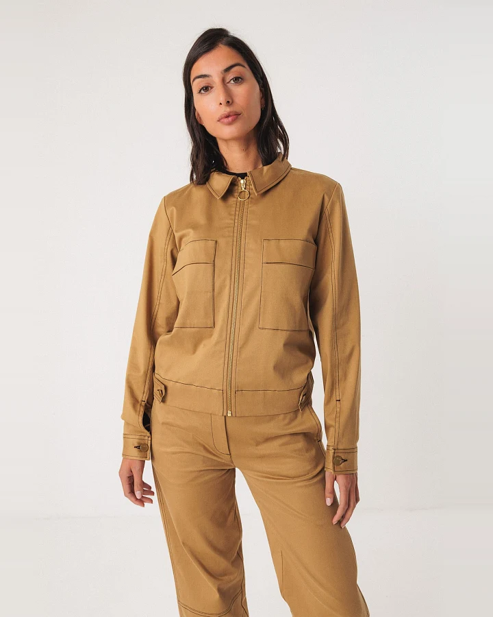 SKFK Damen vegan Jacke Hize Braun