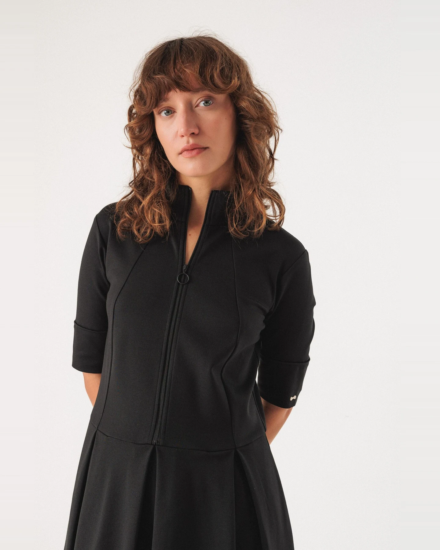 SKFK Damen vegan Kleid Alaitza Schwarz – Ansicht 2