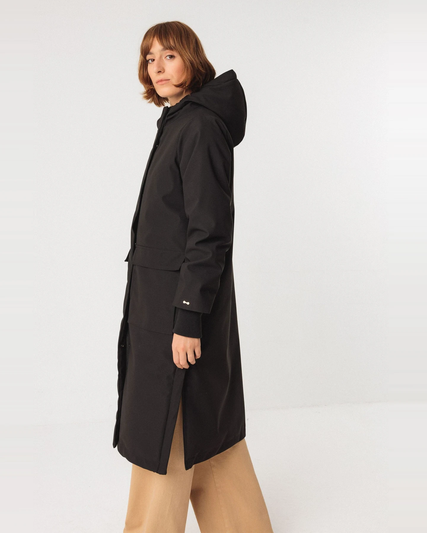 SKFK Damen vegan Mantel Adana Schwarz – Ansicht 2