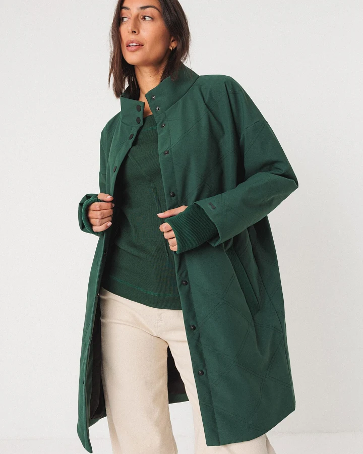 SKFK Damen vegan Mantel Brigita Grün