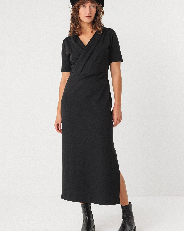 SKFK Damen vegan Kleid Mara Schwarz
