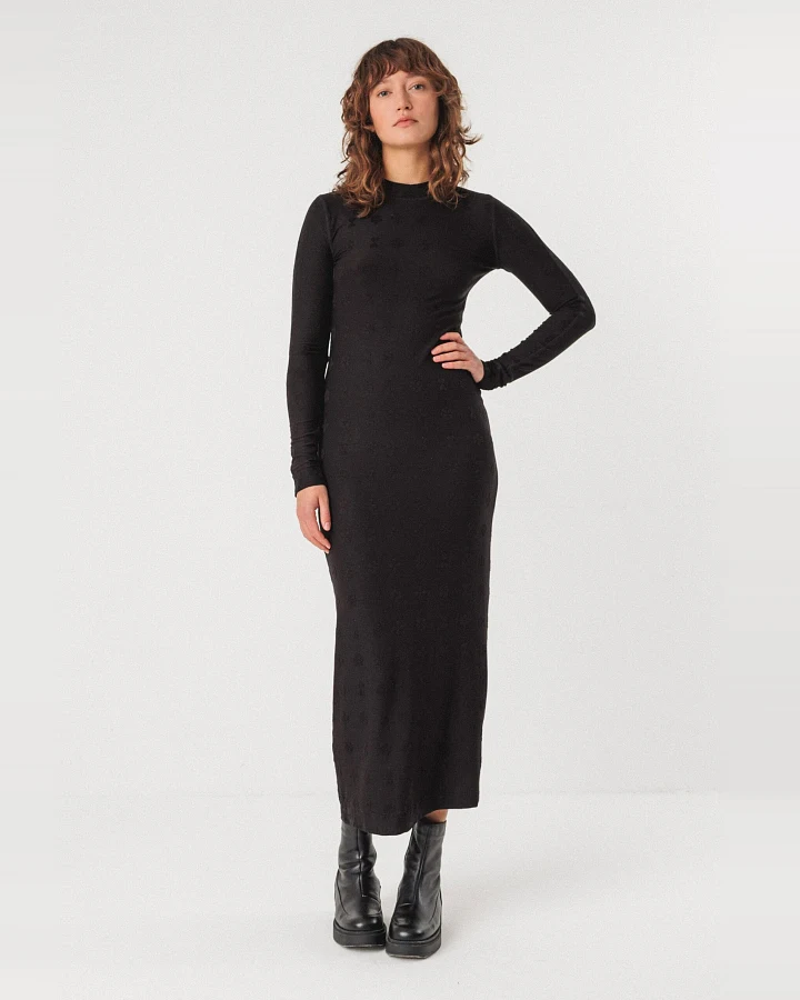 SKFK Damen vegan Kleid Gaua Schwarz