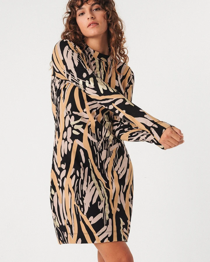 SKFK Damen vegan Kleid Bioleta Mehrfarbig