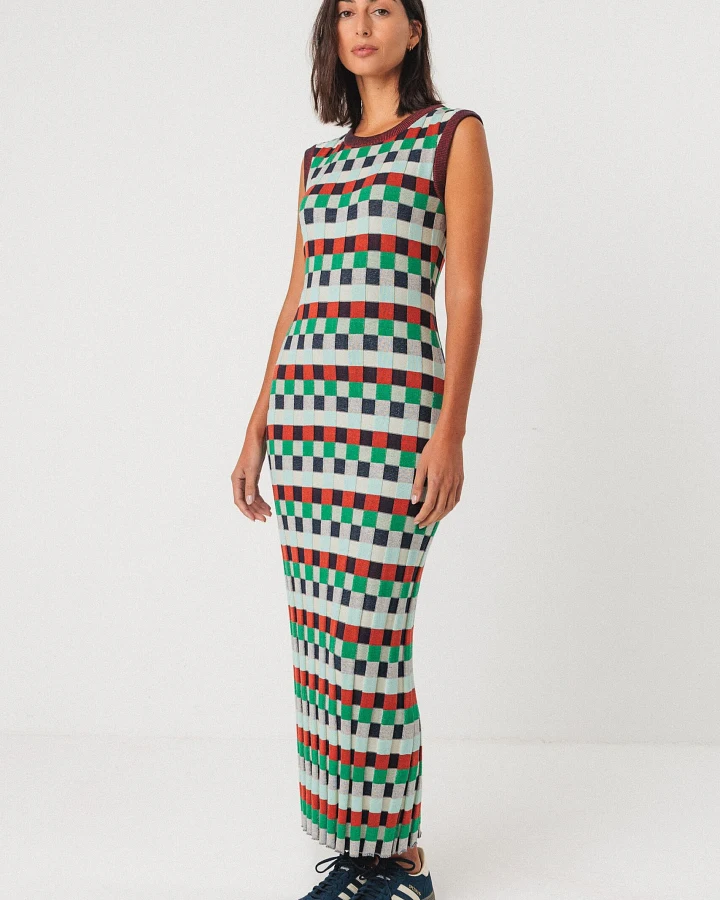 SKFK Damen vegan Kleid Idi Mehrfarbig